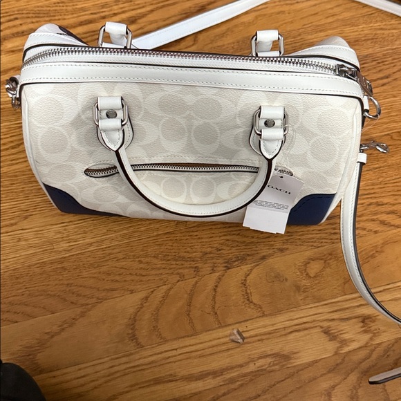 Coach Rowan Satchel with Trompe L’oeul Print NWT - Picture 5 of 9